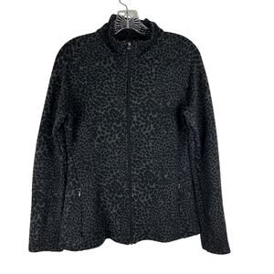 Lucy Activewear Full Zip Jacket Size Medium Black Performance Stretch